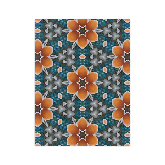 Velveteen Microfiber Blanket — Cosmic Bloom Floral Throw
