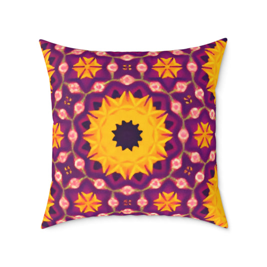 Bohemian Sunburst Square Throw Pillow