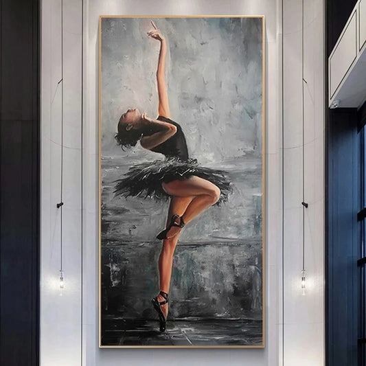 Abstract Ballerina Canvas Wall Art