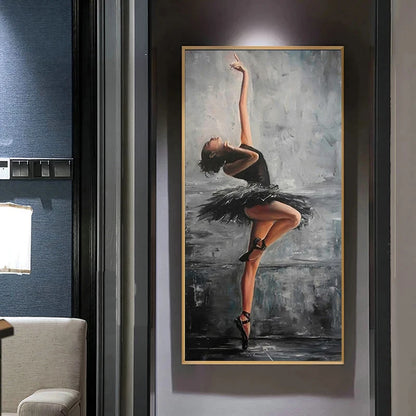Abstract Ballerina Canvas Wall Art