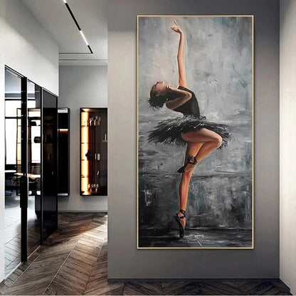 Abstract Ballerina Canvas Wall Art