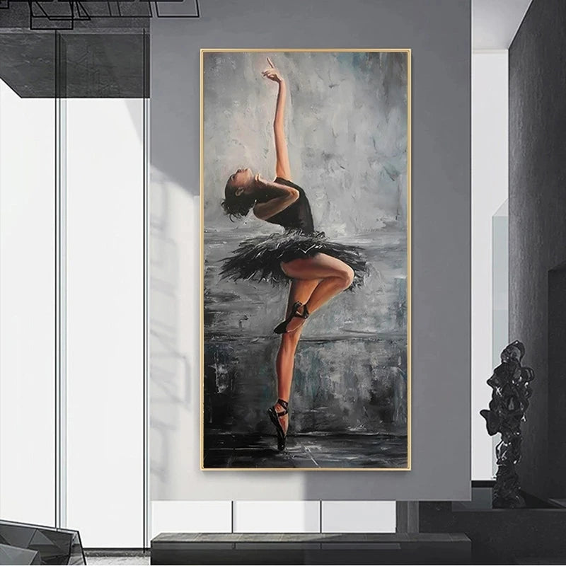 Abstract Ballerina Canvas Wall Art