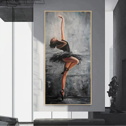 Abstract Ballerina Canvas Wall Art