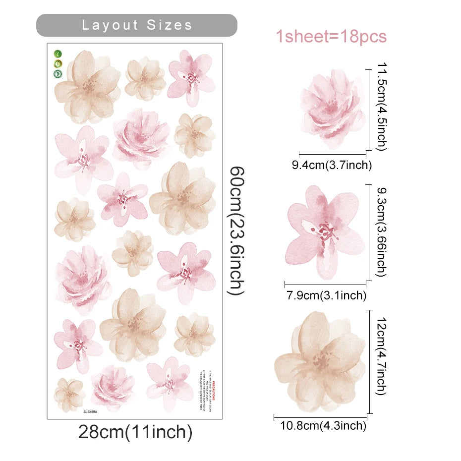 Floral Wall Stickers – Versatile & Easy to Apply